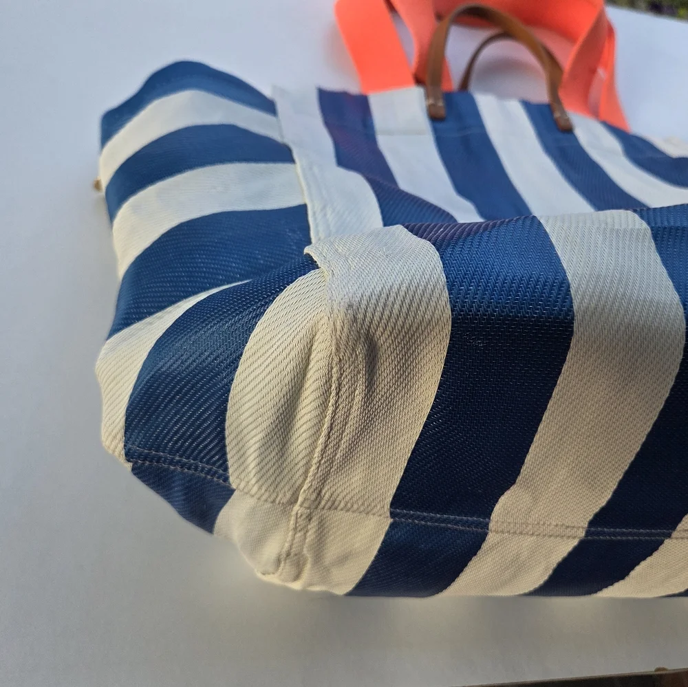 Clare V. Beach Tote Azul Shell No Clutch Rare - Picture 8 of 16